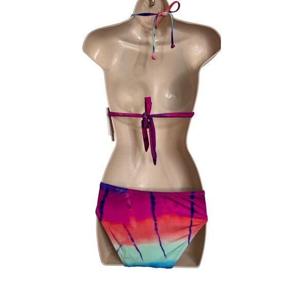 Lucky Brand Two Piece Bikini Set Size S/M Padded Adjustable Hipster $132 NWT - Picture 2 of 8